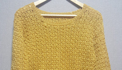 かぎ針編みの模様編みセーター